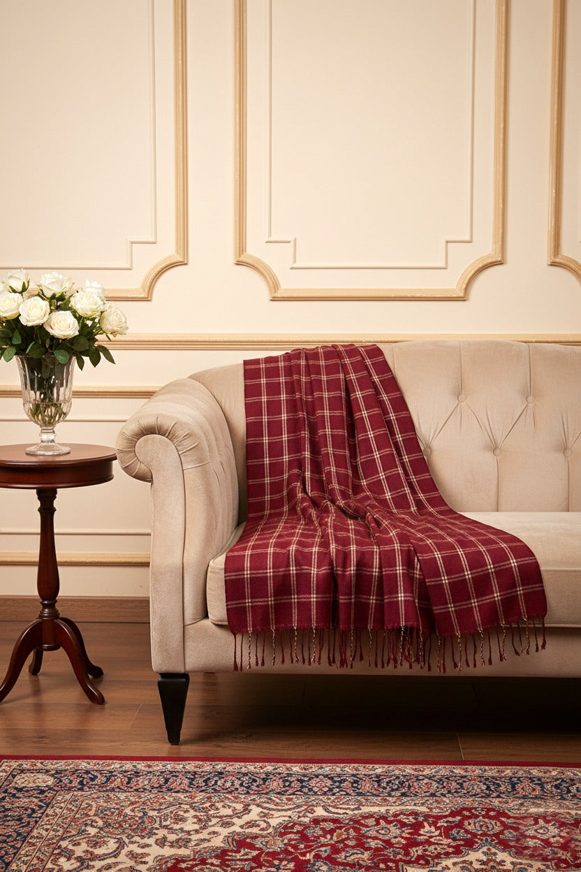 Women’s Warm Winter Pashmina Wool Shawl -(D#8003)