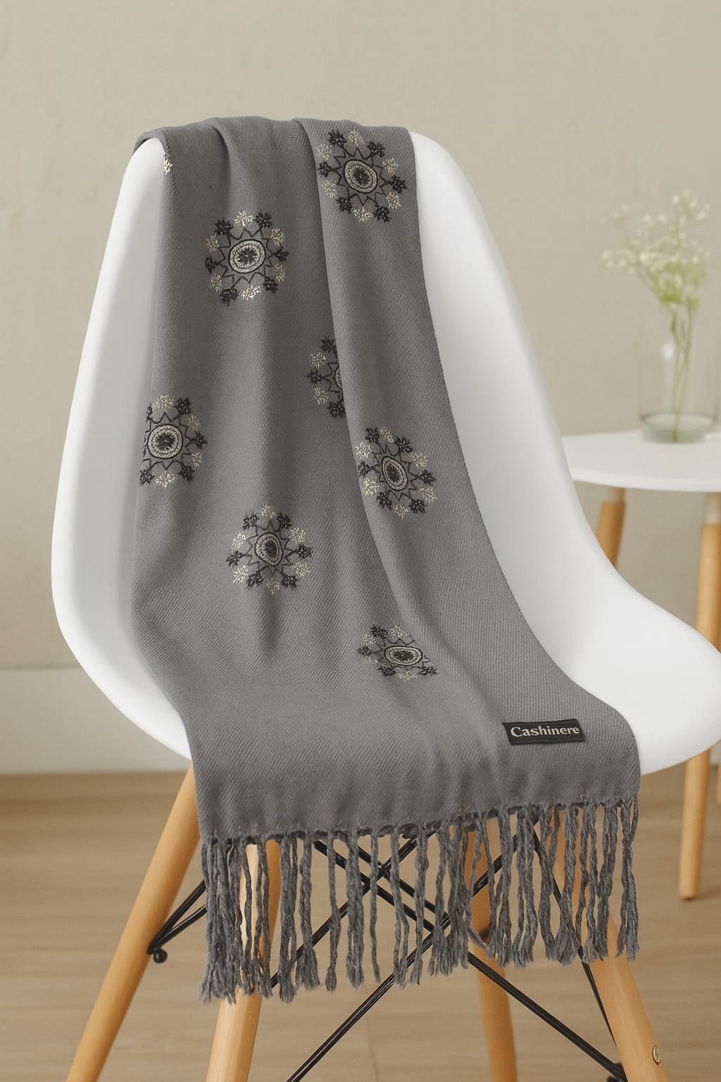 Women’s Warm Winter Pashmina Wool Shawl -(D#8025)