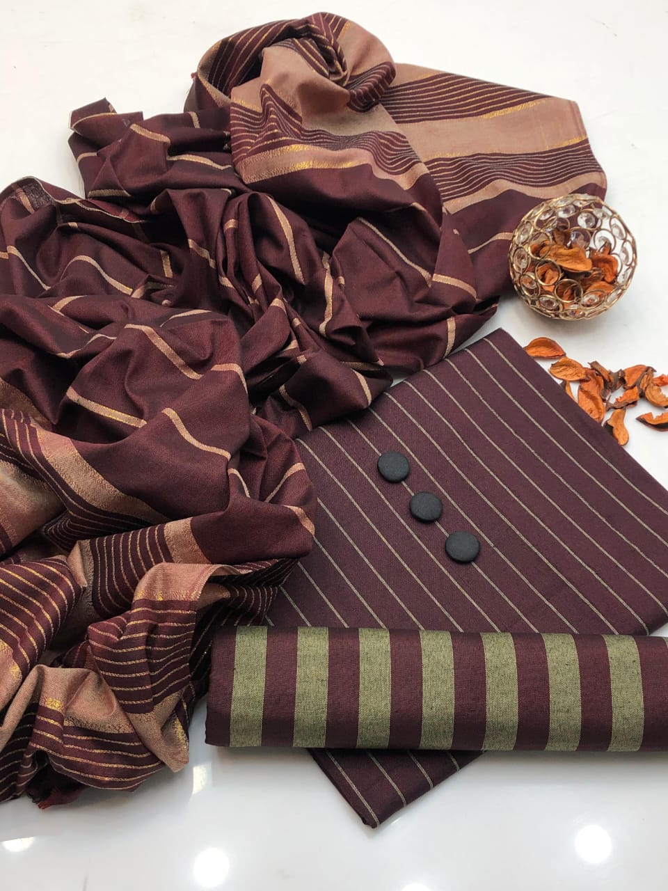 3pc Multani Susi Khaadi (Mehroon)