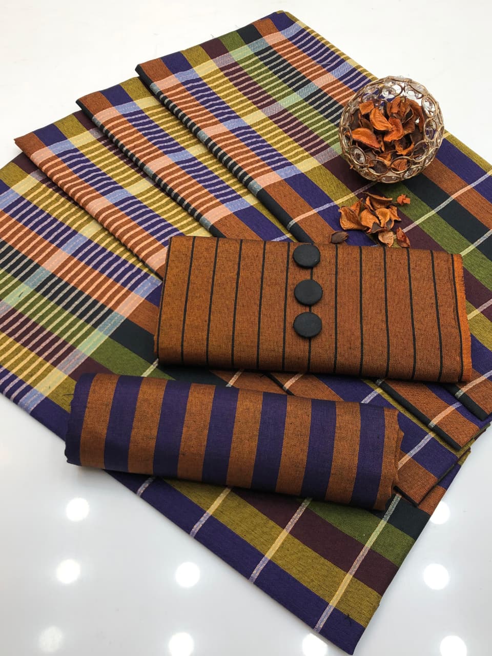 3pc Multani Susi Khaadi (MULTI MUSTARD)