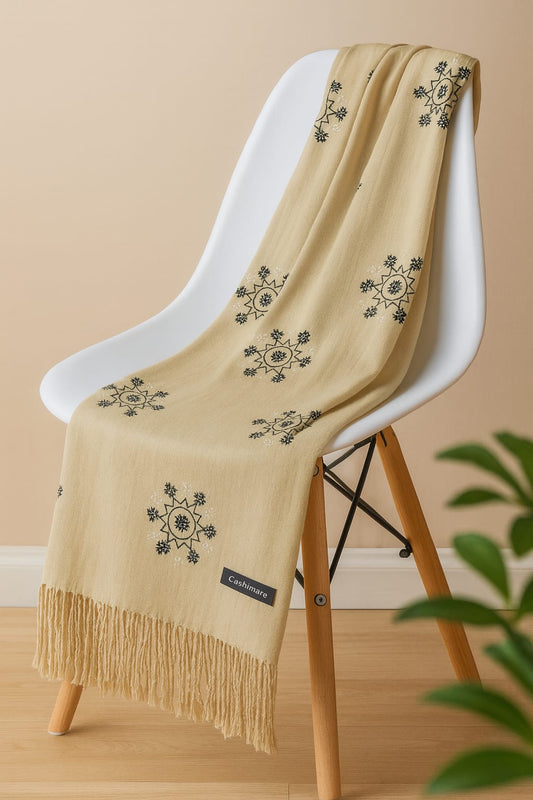 Women’s Warm Winter Pashmina Wool Shawl -(D#8024)