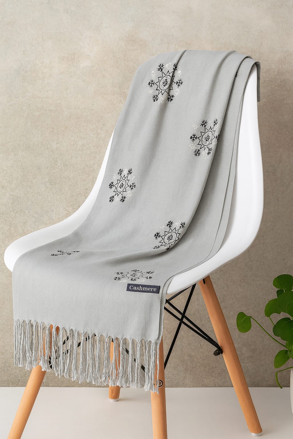 Women’s Warm Winter Pashmina Wool Shawl -(D#8028)