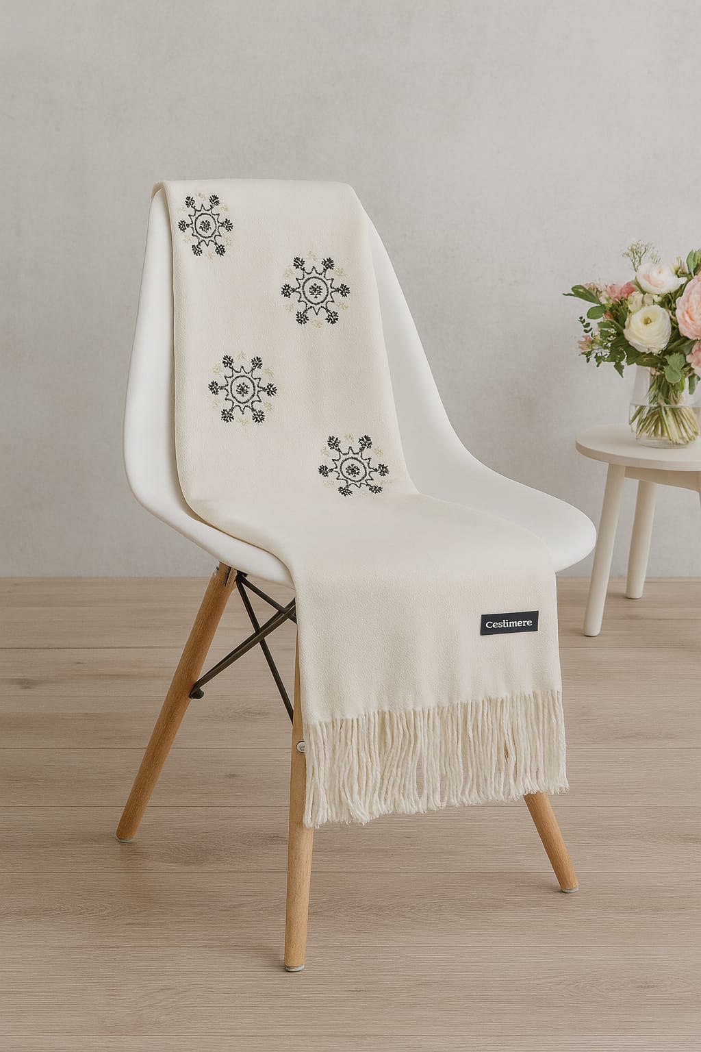 Women’s Warm Winter Pashmina Wool Shawl -(D#8026)