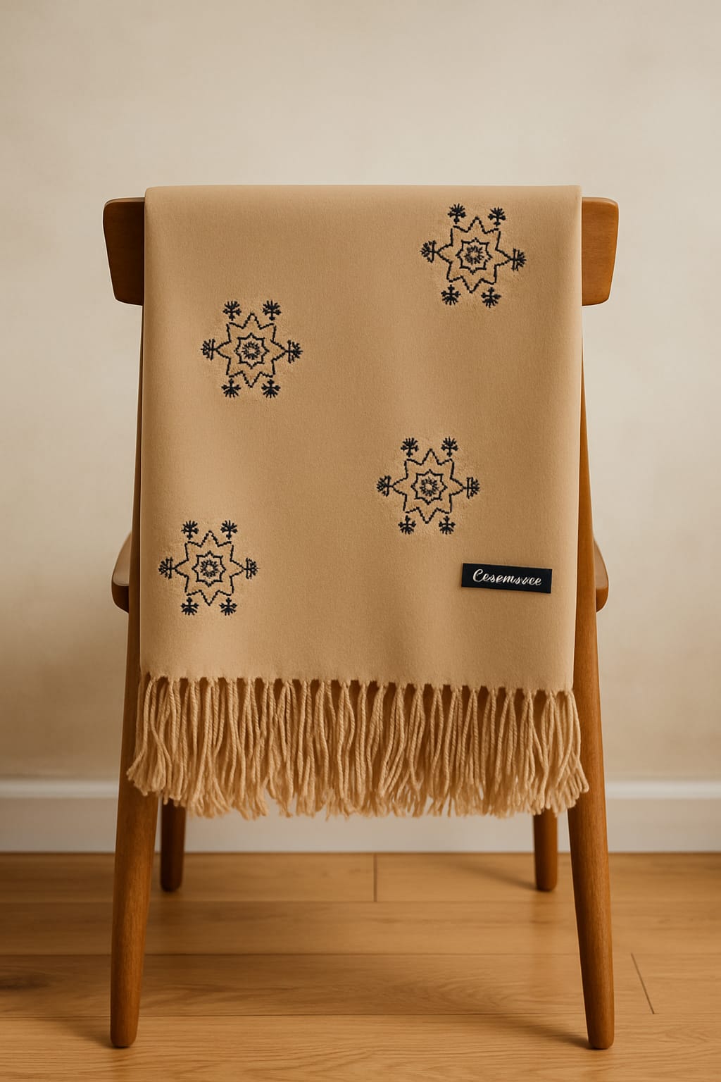 Women’s Warm Winter Pashmina Wool Shawl -(D#8020)