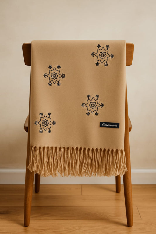 Women’s Warm Winter Pashmina Wool Shawl -(D#8020)