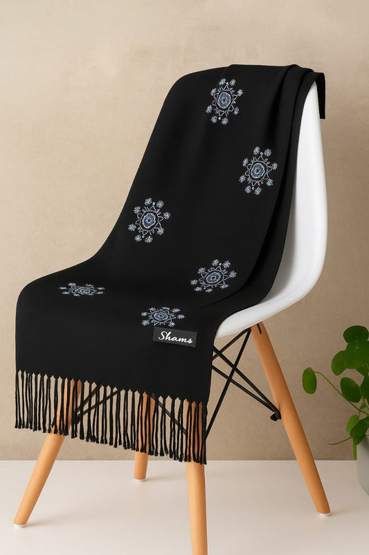 Women’s Warm Winter Pashmina Wool Shawl -(D#8019)