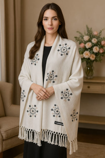 Women’s Warm Winter Pashmina Wool Shawl -(D#8034)