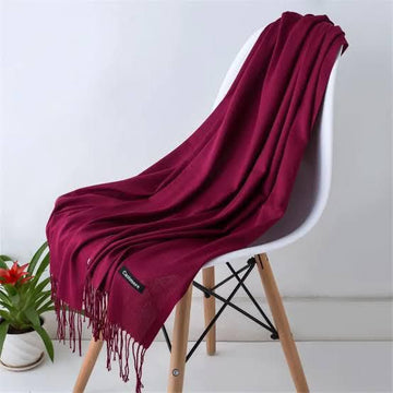 Women’s Warm Winter Pashmina Wool Shawl -(D#7005)