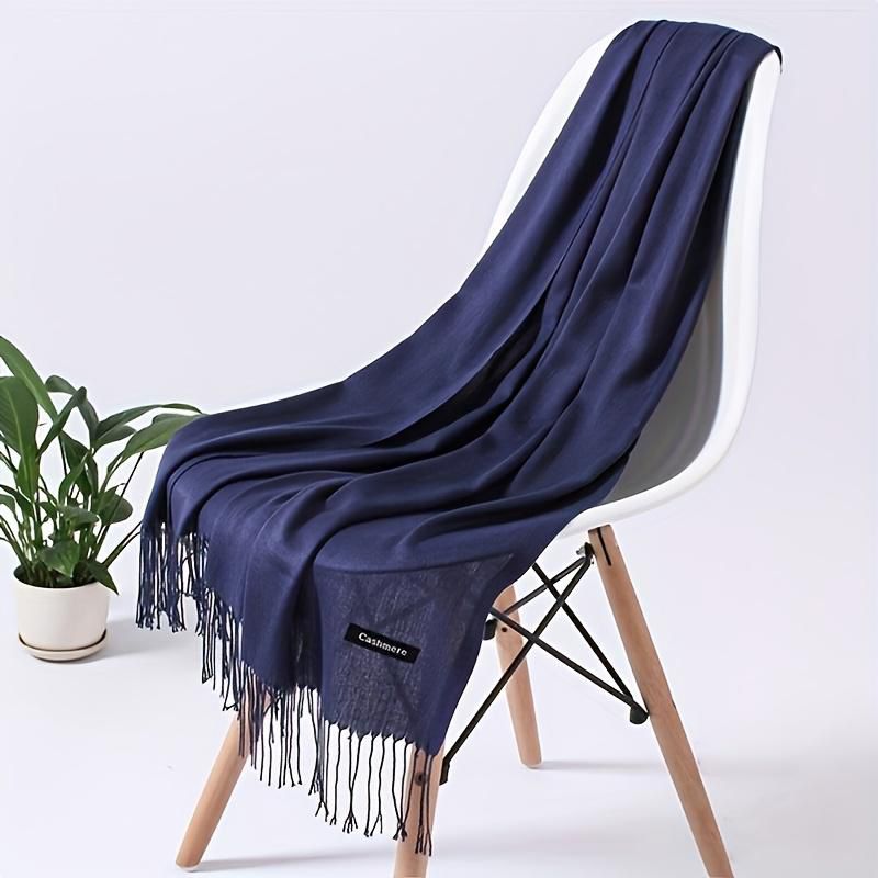 Women’s Warm Winter Pashmina Wool Shawl -(D#7006)