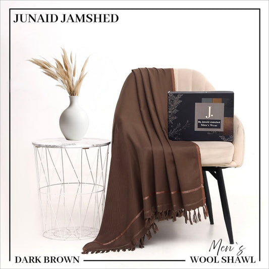 J. Premium Winter Shawl for Men JWS 4 DARK BROWN