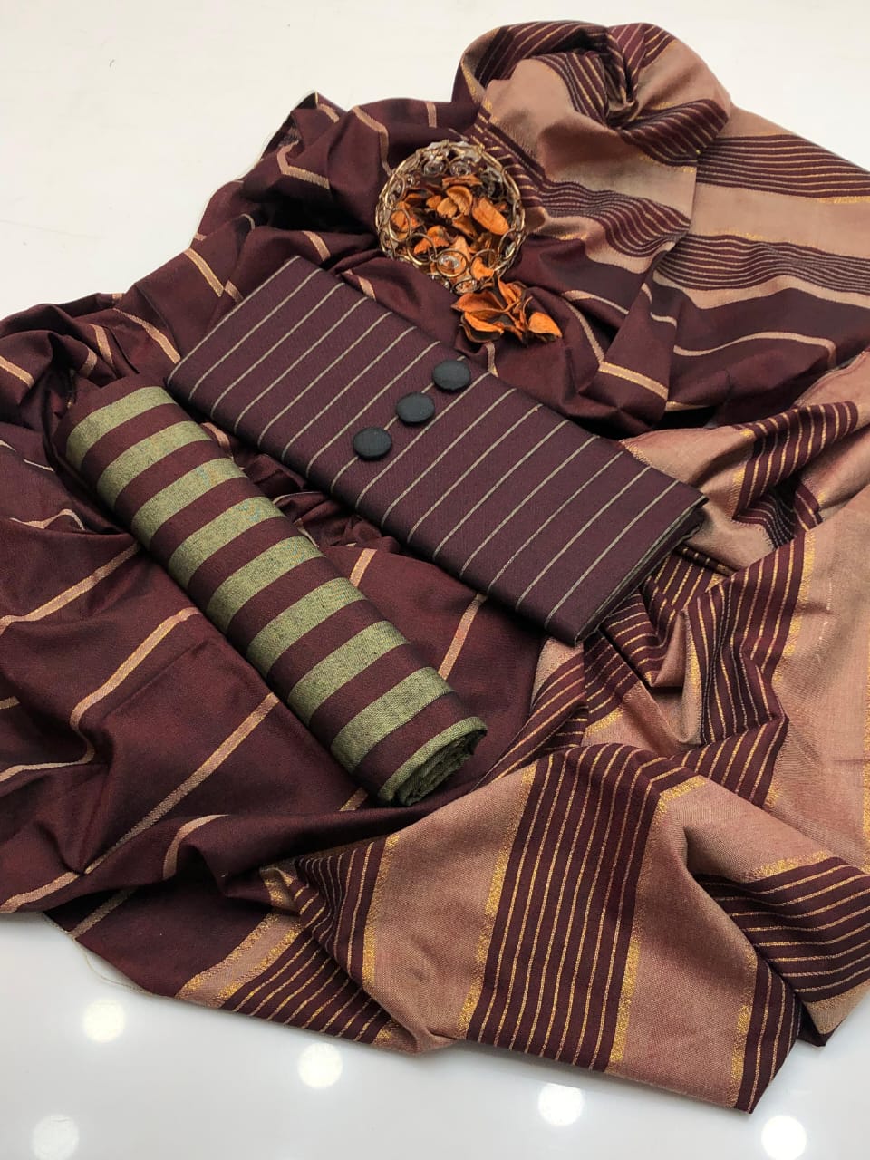 3pc Multani Susi Khaadi (Mehroon)