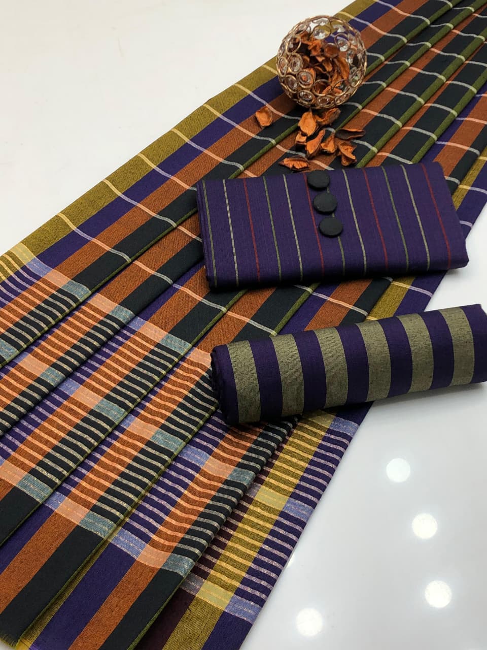 3pc Multani Susi Khaadi (MULTI PURPLE)