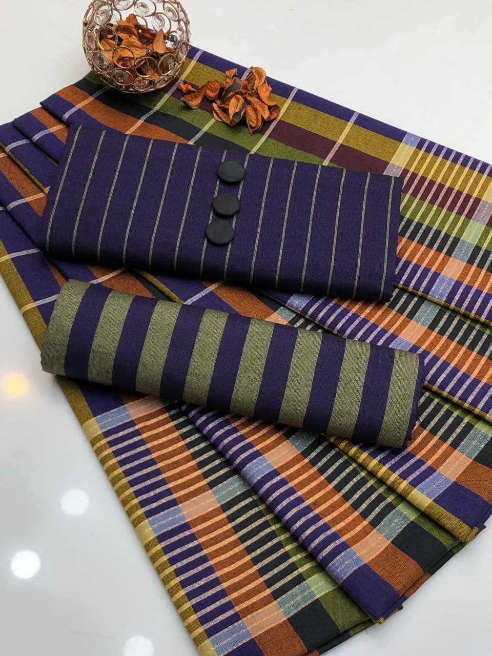 3pc Multani Susi Khaadi (MULTI PURPLE)