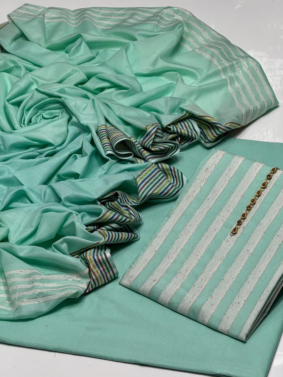 3 Pcs Summer Eid Collection – Shirt Duptta & Trousers LWN 590