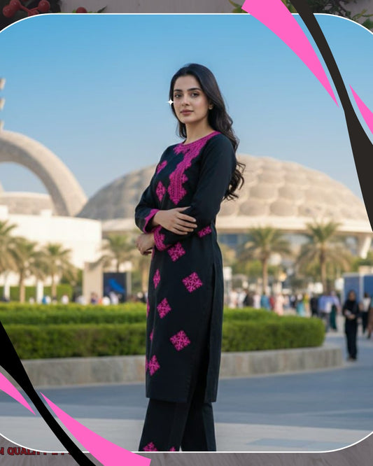 2pc-Embroidery Lawn Cotton (E-10008)