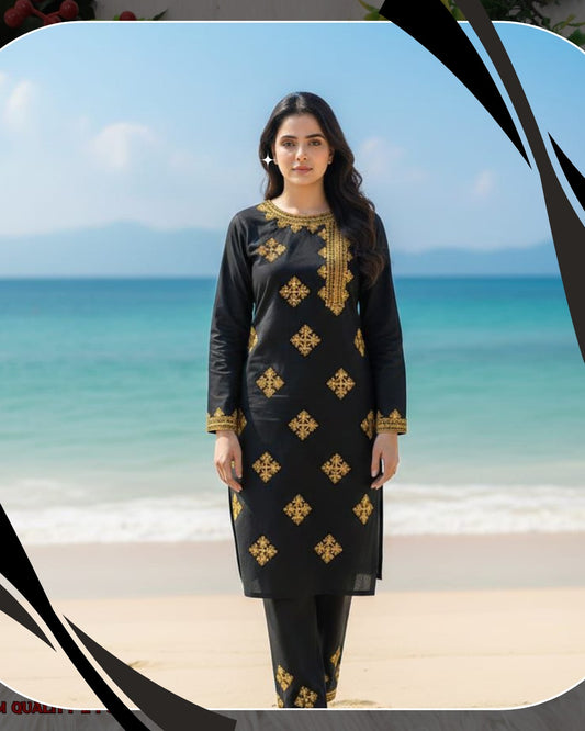 2pc-Embroidery Lawn Cotton (E-10009)